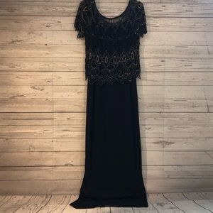 Stenay Black Beaded Formal Dress
